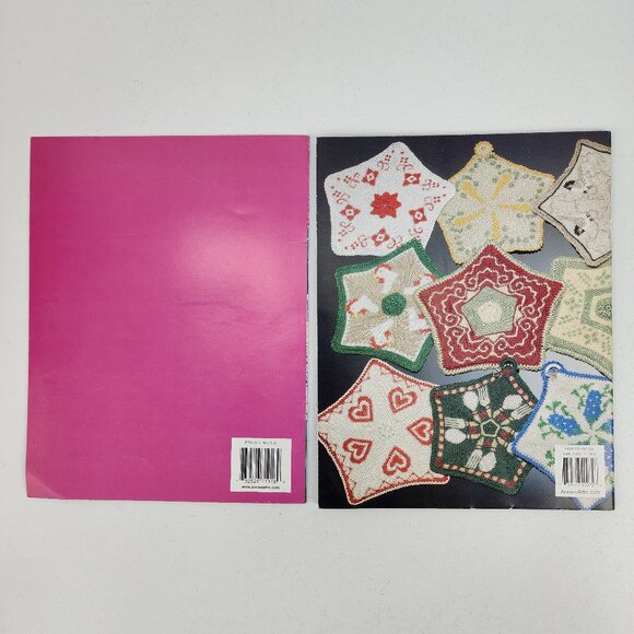 Lot 2 Annies Attic Crochet Pattern Booklet Tapestry Hot Pads & Spring Tablecloth - Picture 3 of 12